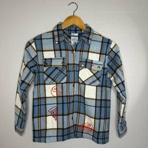 Disney Turning Red Panda Plaid Flannel Shirt for Kids Size 7/8